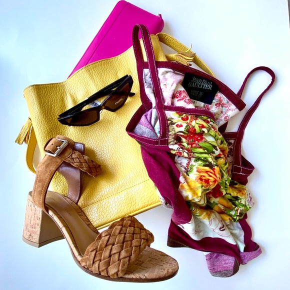 NEW YEAR SALE! GIANVITO ROSSI BRAIDED TAN SUEDE SANDAL